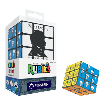 Toyzon Compatible with Rubik’s Cube- Albert Einstein Themed Rubik's Cube 3x3 Rubiks Cube Speed Cube 3x3- Educational Speed Puzzle Cube Featuring