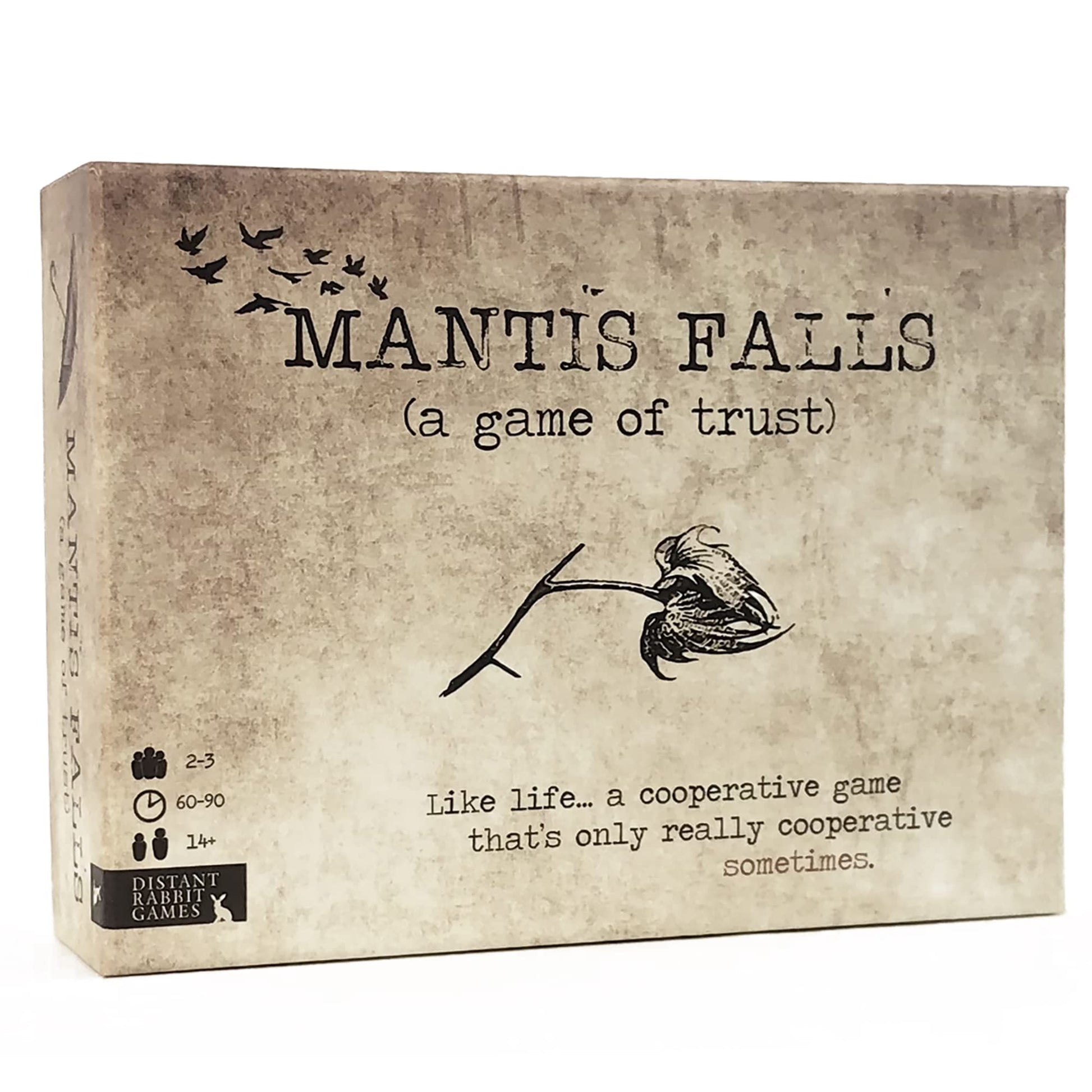 Mantis Falls Board Game - Deep Strategy Hidden Traitor Game for 2-3 Players, Psychological Deduction & Betrayal, 60-90 Minutes, Ages 14+, Premium Card