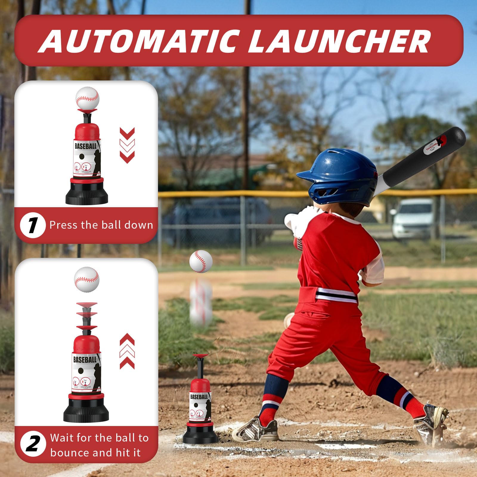 Wee Wonders 3-in-1 T Ball Set for Kids 3-5, Adjustable Height Tee Ball Set