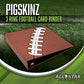 Football Card Binder with Pigskinz Texture by All Star Products | Real Football Look & Feel | Patented 3-Ring Album for Trading Card Protection |