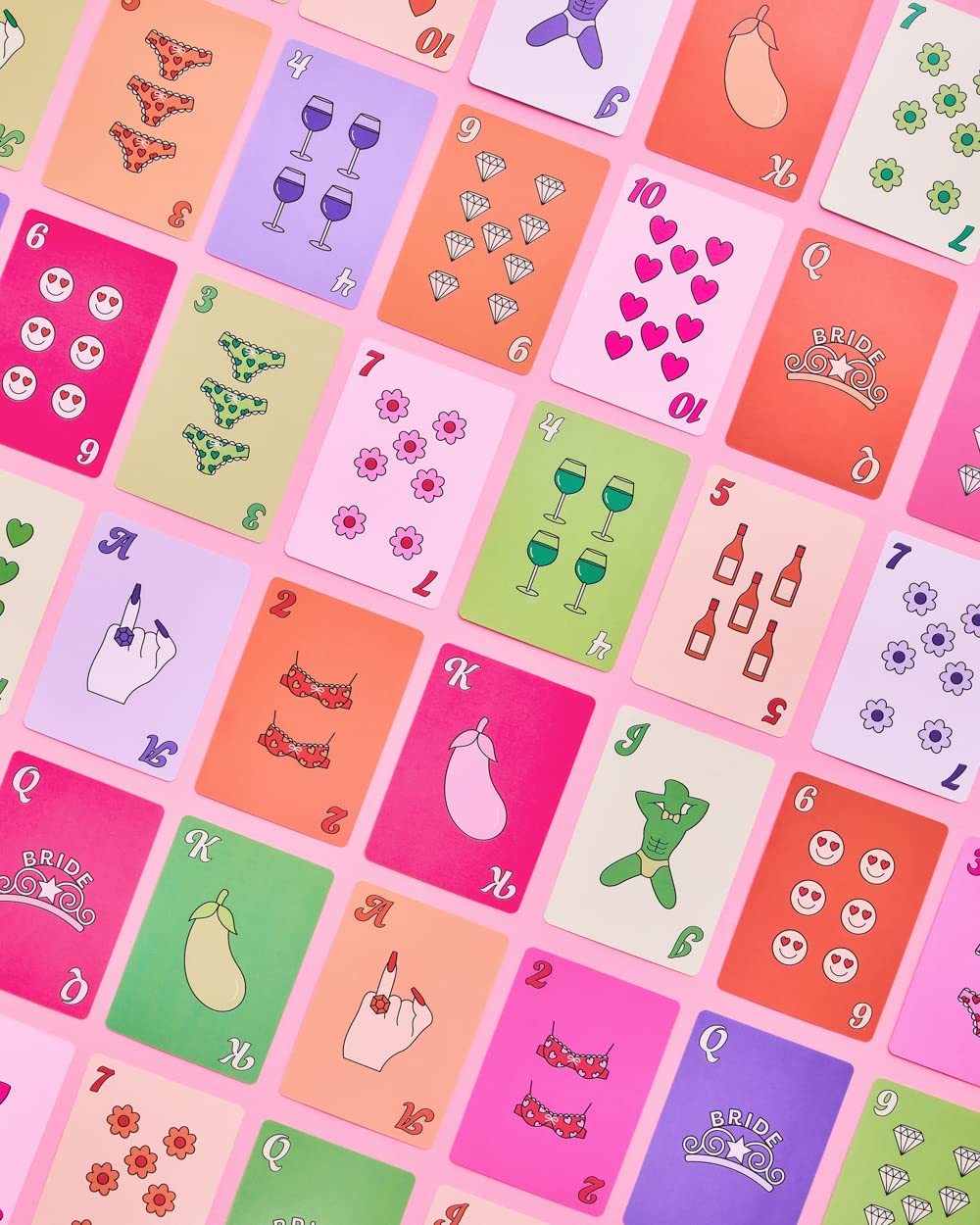 xo, Fetti Bachelorette Party Card Game, Rainbow Deck of Playing Cards, Poker - Bachelorette Party Decorations, Bride to Be Gift, Bach Party Ideas