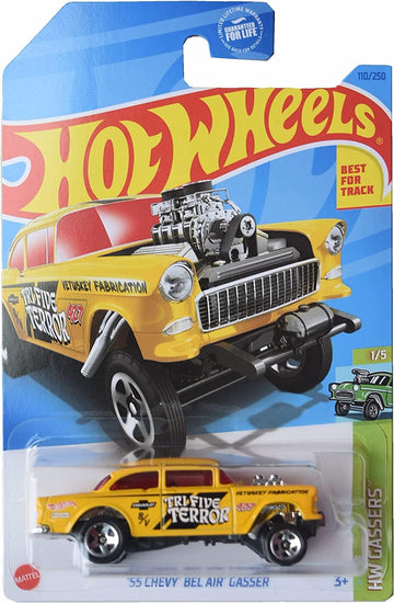 Hot Wheels '55 Chevy Bel Air Gasser, HW Gassers 1/5 [Yellow] 110/250