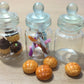 3pc Miniature Food Cookie Chocolate Cake Dollhouse Donut Candy Bread in Clear Glass Mini Bottle fruit #MF063