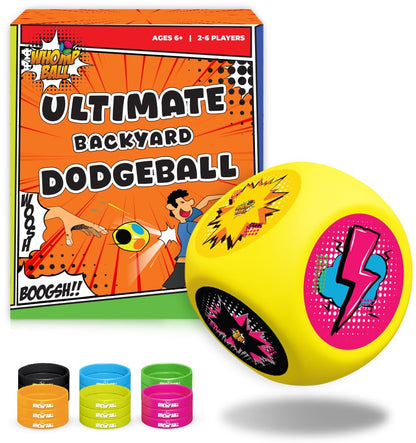 SWOOC Games® - Whomp Ball - Ultimate Backyard Dodgeball - Soft Foam Dice - Yard Games, PE Equipment & Team Building - Outdoor Playground Equipment