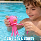 Auvitaya 4 PCS Octopus Water Balls, Sensory Stress Relief Floating Pool Toys for Kids, Water Splash Balls Toddler Swim & Bath Toys, Christmas Goodie
