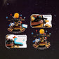 Solar System Orrery Building Set - Rotatable Planet Toys with 9 Planets & Rocket Sets, Compatible with Lego Space - Educational STEM Projects Science