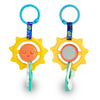 BEBE FUERTE Strong & Sunny Clip On Stroller Toy by Robin Arzon - Developmental Baby Teething Toys - Travel Toys for Infants - Teething Toy for 0