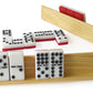 Bene Casa - Wooden Domino Trays - Set of 4 - Each Tray Can Hold Up to 10 Dominoes - Made for Double-six and Double-nine Dominoes