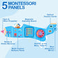 Monläurd® Wooden Airplane Activity Wall Panel for Kids, Wall Toys for Toddlers 1-3, Playroom Toys, Daycare Furniture, Montessori Busy Board