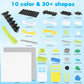 ekuzi 1200 Creative Building Blocks Set Compatible with Major Brands Classic, Includes Dual-Sided and Single-Sided Baseplates, Variety of Accessories
