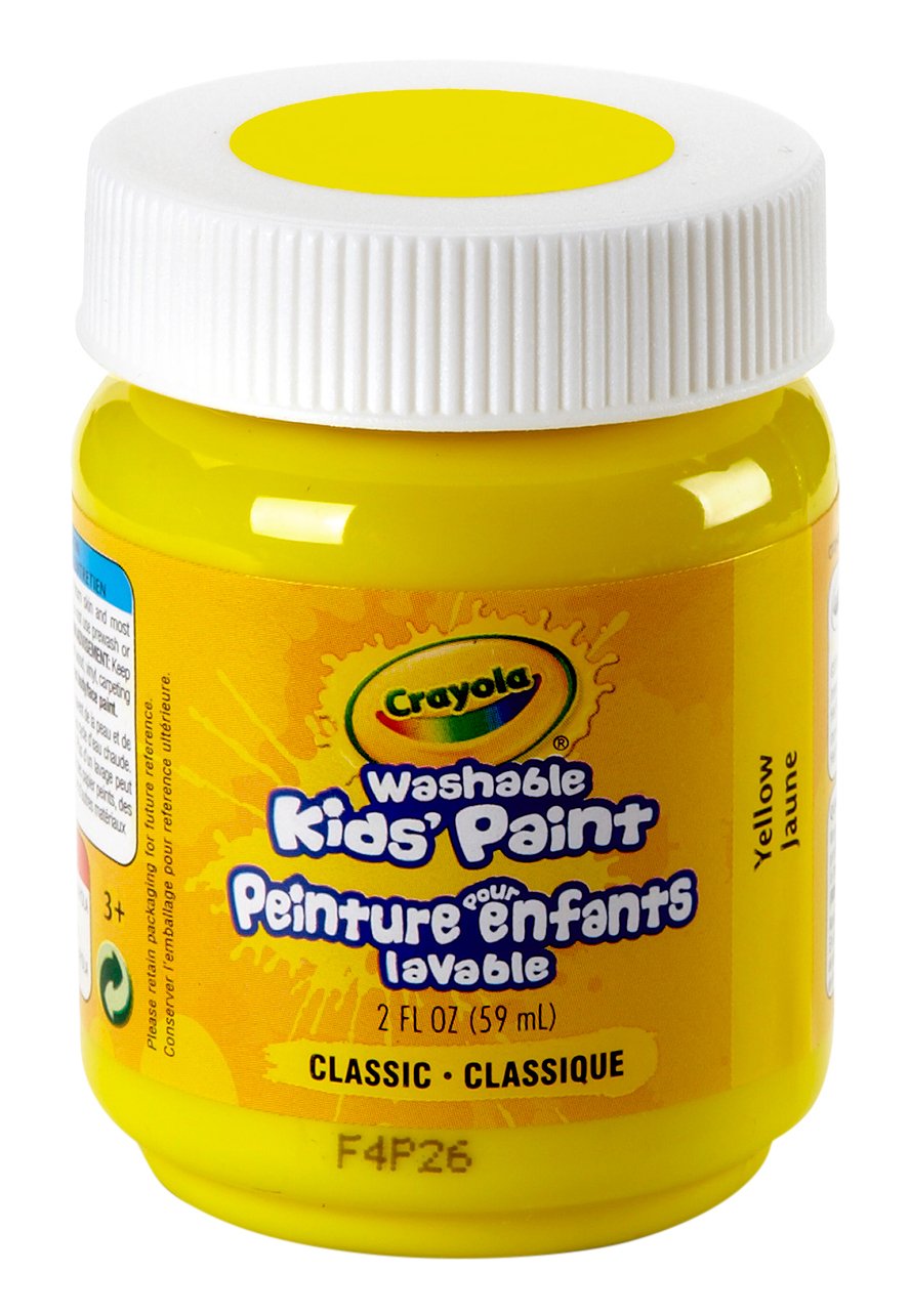 Crayola Washable Kids Paint, 2 oz, Yellow