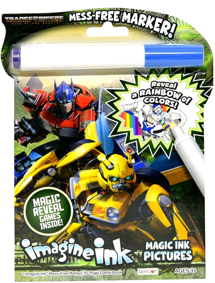 Transformers Coloring and Activity Book Super Set for Kids - 2 Activity Books and Sticker Pads Featuring Optimus Prime, Bumblebee and Rescue Bots