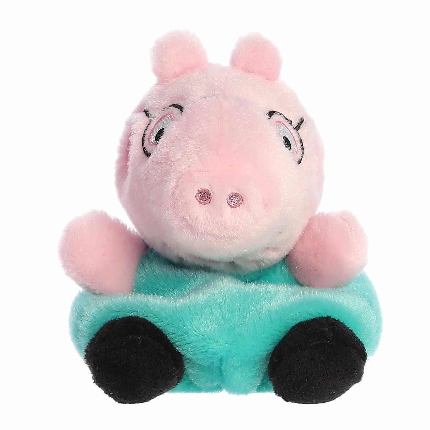 Aurora® Playful Peppa Pig™ Daddy Pig Palm Pals™ Stuffed Animal - Officially Licensed Toys for All Fans - Perfect for Birthdays, Adults and Kids All