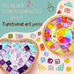 Glittery Garden Mosaic Craft Kit to Decorate Coaster with Glass Tiles