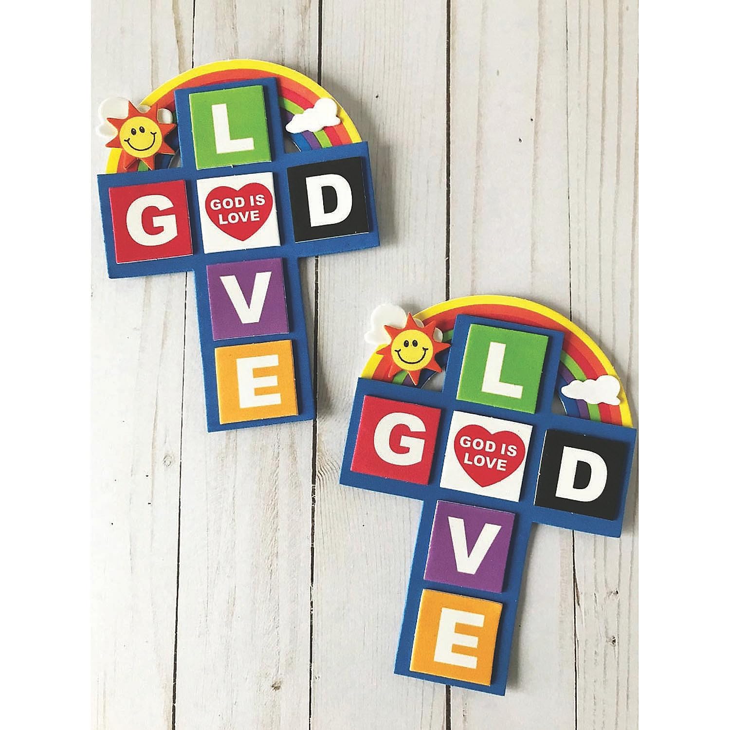 Fun Express God is Love Cross Magnet Craft Kit - Crafts for Kids and Fun Home Activities - VBS 2026 Vacation Bible School Supplies/Decor