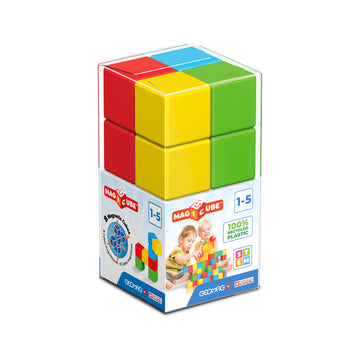 Geomag Magicube 8pcs Magnetic Blocks - Magnetic Building Blocks for Toddlers 1-3, Montessori Toys for 1+ Year Old, Autism Sensory Product, Magnets