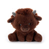 The Petting Zoo Bison Stuffed Animal Plushie, Gifts for Kids, Snugletz Zoologee Plush Toy, 7 in