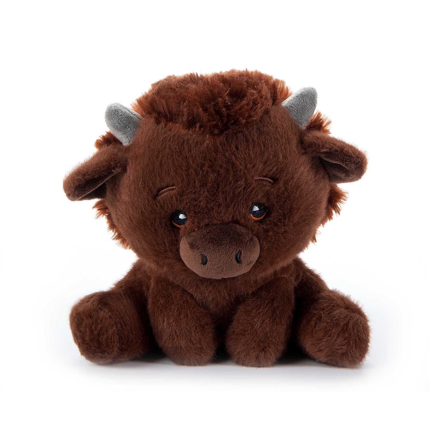 The Petting Zoo Bison Stuffed Animal Plushie, Gifts for Kids, Snugletz Zoologee Plush Toy, 7 in