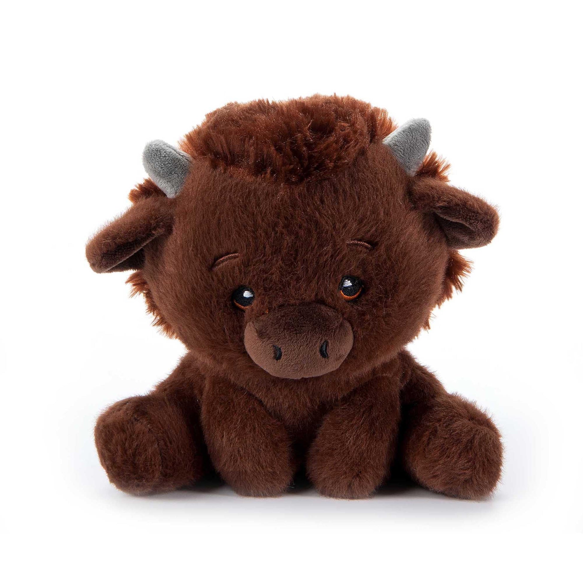 The Petting Zoo Bison Stuffed Animal Plushie, Gifts for Kids, Snugletz Zoologee Plush Toy, 7 in