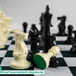Mynnnat Professional Chess Set, Thick Tournament Roll up Board and Pieces with Travel Bag, Checkers and Unique Booklet for Chess Training - White