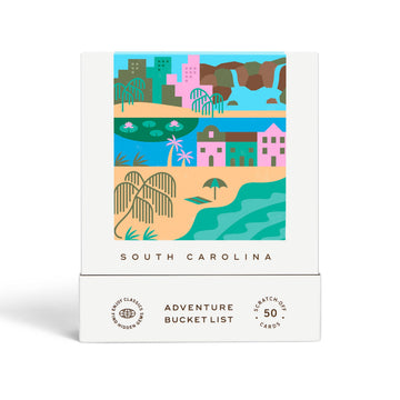 Reach International Outfitters South Carolina Adventure Bucket List - 50 Scratch-Off Cards for Outdoor Activities, Tourist Attractions, and Road Trips