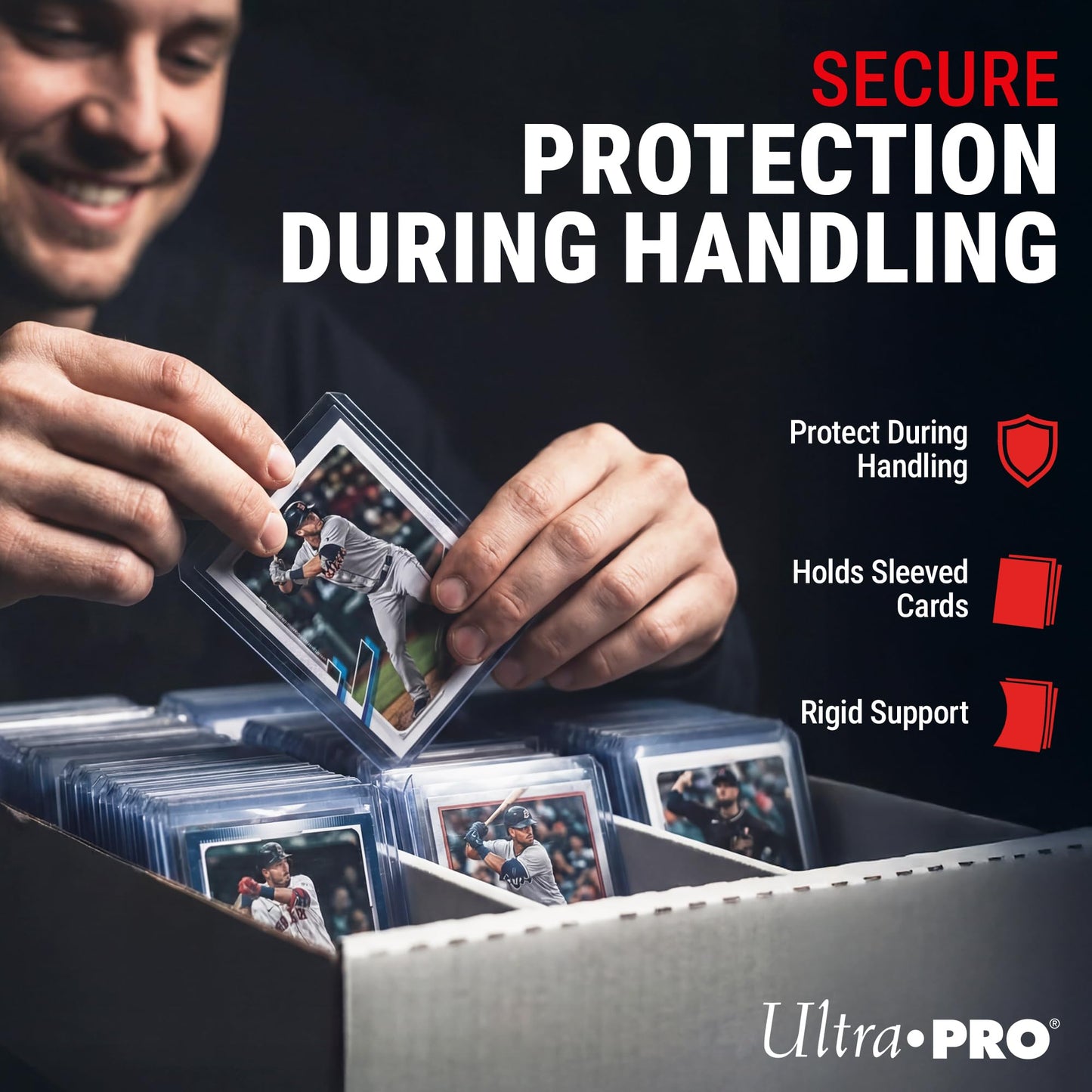 Ultra Pro 3" x 4" Ultra Clear Platinum Top Loaders for Trading Cards - Rigid Card Top Loaders for Sports, MTG and Pokemon - Fits 2.5" x 3.5" Size up