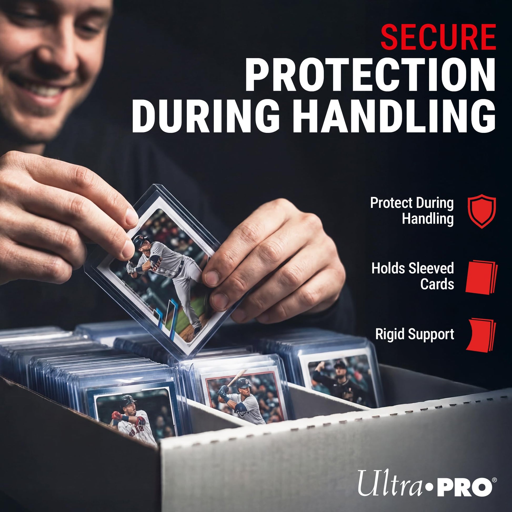 Ultra Pro 3" x 4" Ultra Clear Platinum Top Loaders for Trading Cards - Rigid Card Top Loaders for Sports, MTG and Pokemon - Fits 2.5" x 3.5" Size up