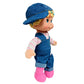 Goldberger Baby's First: My Alphabet Boy Doll - Blue Denim Overalls - Interactive Singing Musical Doll, Teaches ABC's & Fun Words, Soft Toy