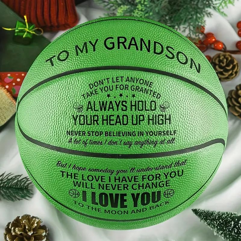 Moactiv Basketball for Grandchildren, Sports-Loving Grandson Gifts, Custom Birthday Graduation Back to School Gifts, Size 7, 29 Inches, 1.36 Pounds