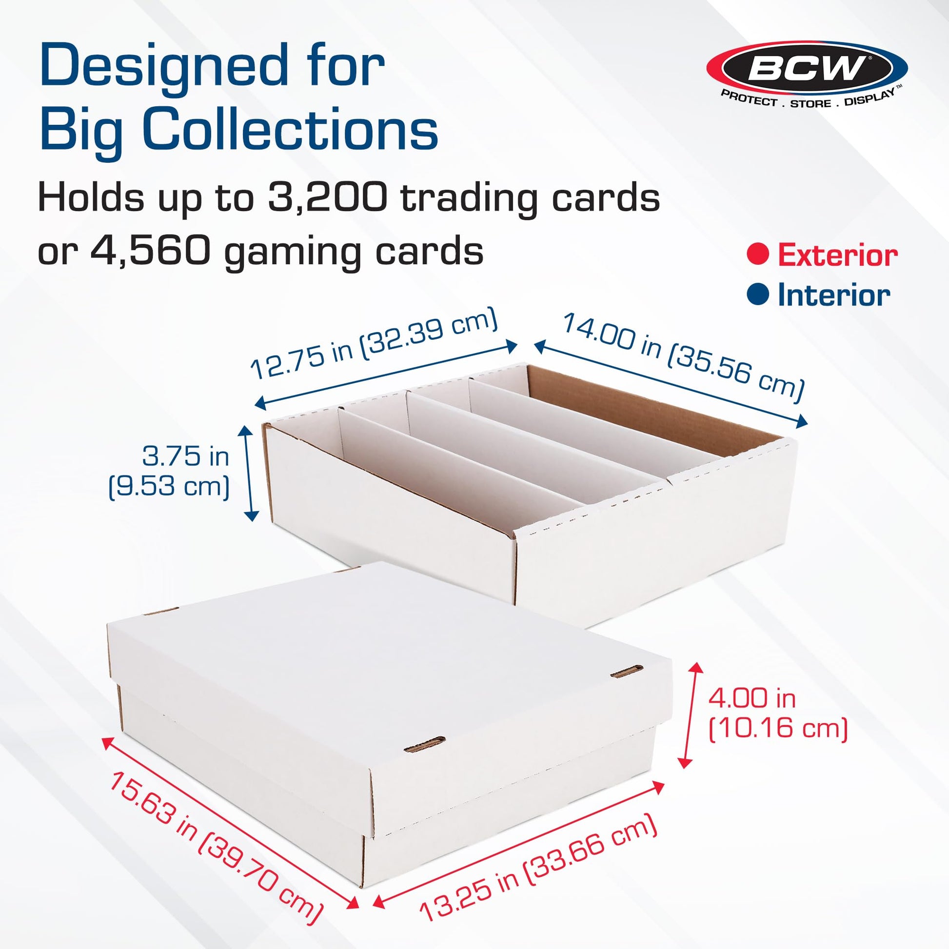 BCW Monster Box - 1ct Trading Card Storage Box | Holds 3200 Cards | Sports & TCG Card Organizer