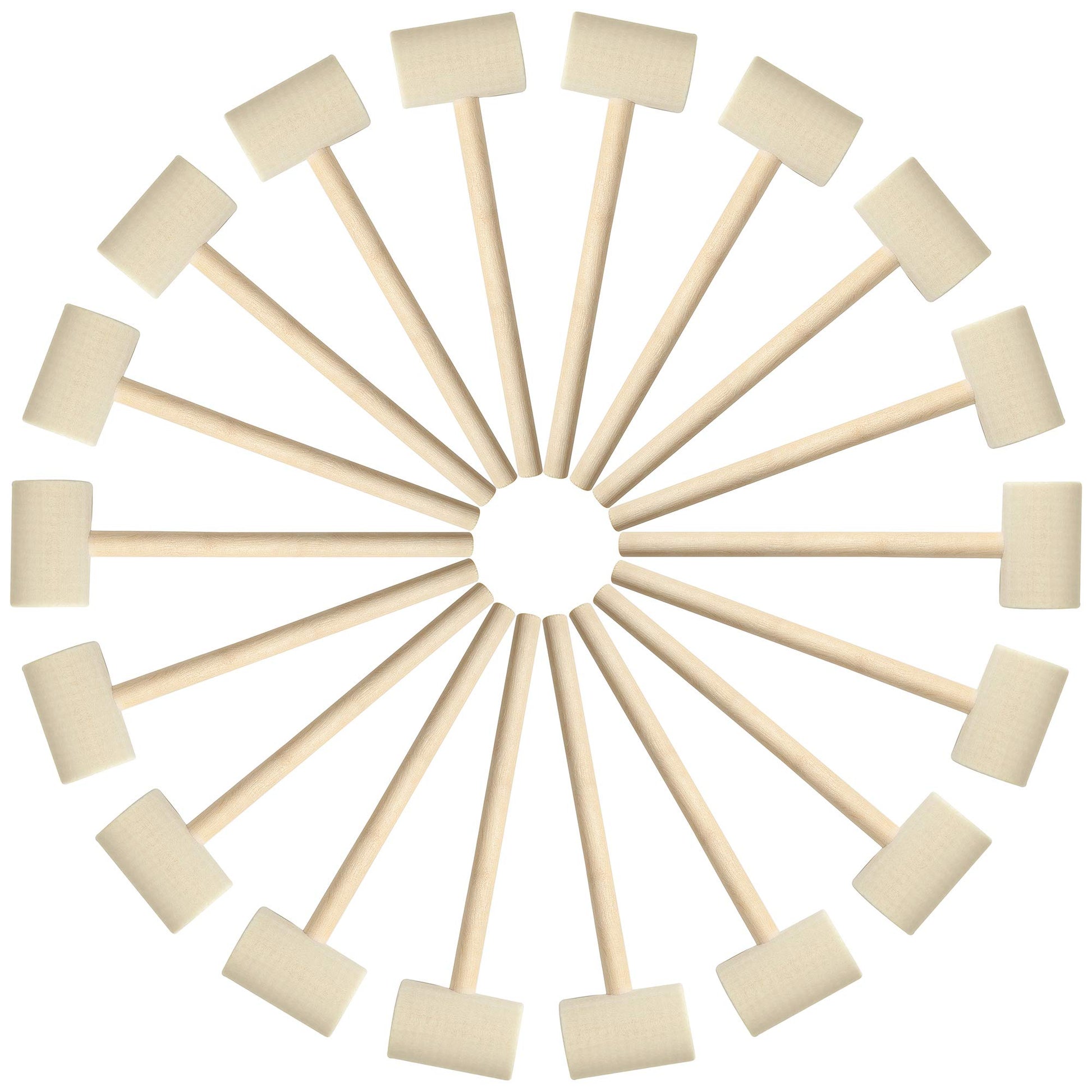 18 Pcs Mini Wooden Hammer Creative Pounding Educational Mallet for Boys and Girls