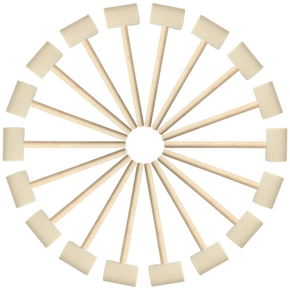 18 Pcs Mini Wooden Hammer Creative Pounding Educational Mallet for Boys and Girls