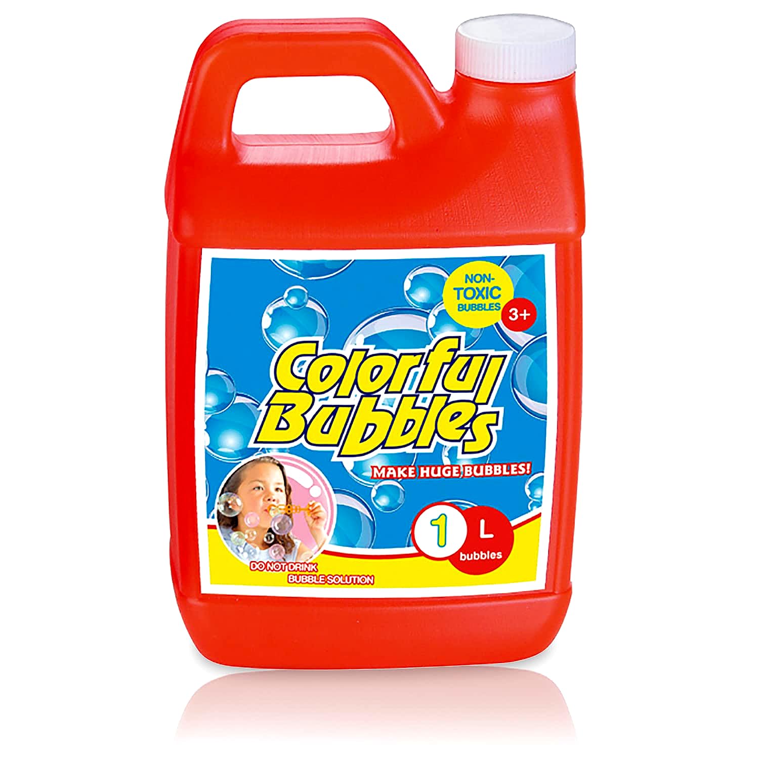 4E's Novelty 32 OZ/1 L Concentrated Bubble Solution, Makes Up to 2.5 Gallons, Refill for Bubble Machines, Giant Wands, Blowers - for Birthday Parties