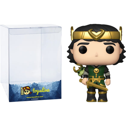 Funko Kid L o k i : P o p ! Vinyl Figurine Bundle with 1 Compatible 'ToysDiva' Graphic Protector (900-55746 - B)
