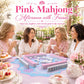 Pink American Mahjong Set, 168 Premium Melamine Tiles with 12 Jokers, Luxury Gift Box Mahjongg Set for Women, Moms & Grandmas, Portable Board Game