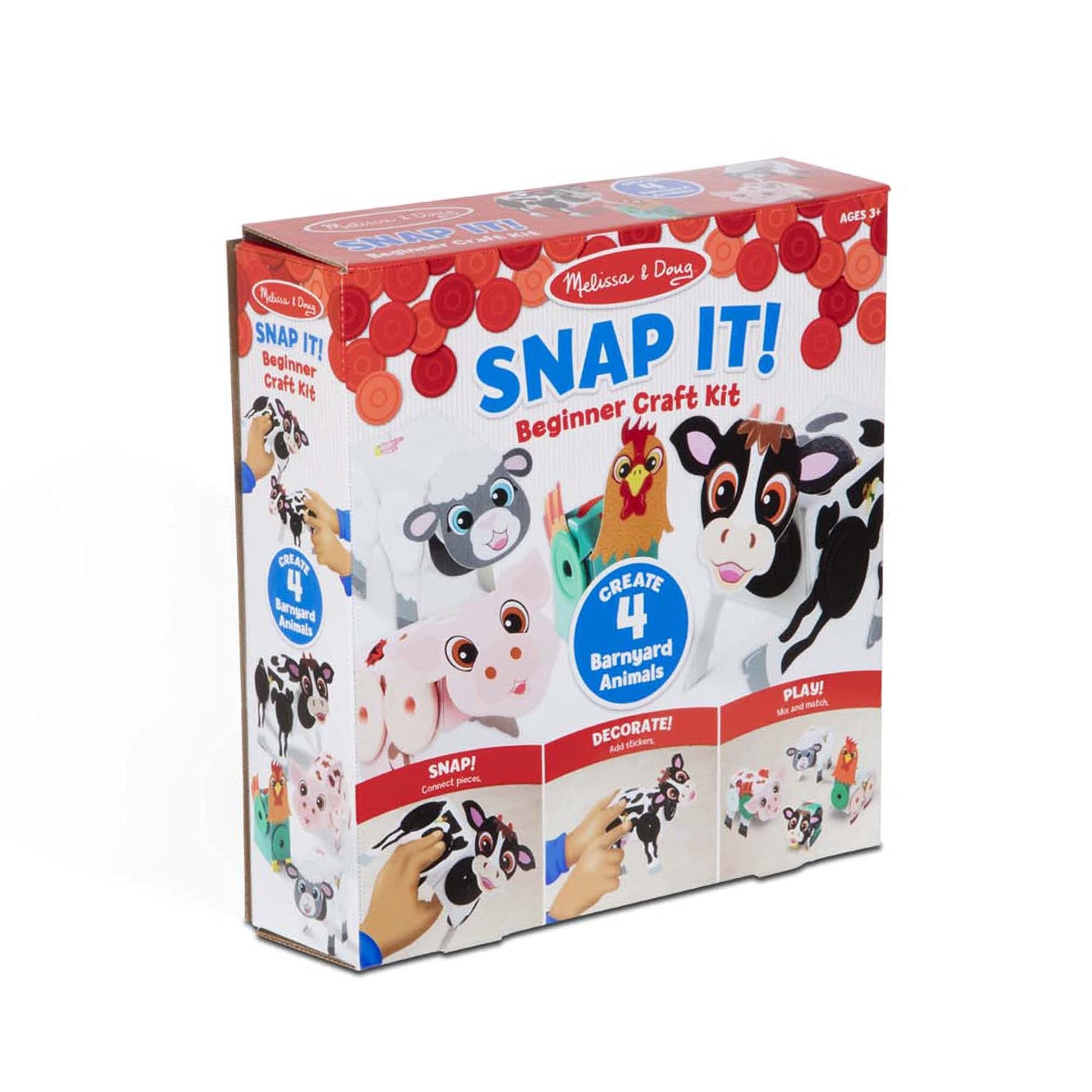 Melissa & Doug Snap It! Beginner Craft Kit - Barnyard