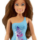 MGA Entertainment Dream Ella Splash Doll - DreamElla, 11.5" Brunette Doll in Teal Swimsuit with Colorful Fairy Graphic, Great Value, , Toy for Kids