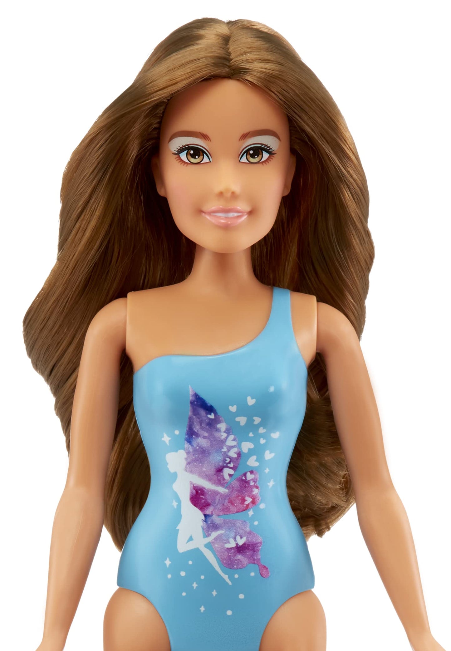MGA Entertainment Dream Ella Splash Doll - DreamElla, 11.5" Brunette Doll in Teal Swimsuit with Colorful Fairy Graphic, Great Value, , Toy for Kids