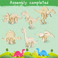 Wood Crafts Dinosaur Cutout Party Decorations Dinosaurs Cards with Dinosaurs DIY Wood Painting Crafts Bulk 24 Set 3D Puzzles Dinosaur Birthday Party