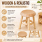 Miniature Wooden Stool, 1:12 Scale Furniture, DIY Living Room Accessories, Wooden Color Dollhouse Living Room, Dollhouse Accessories