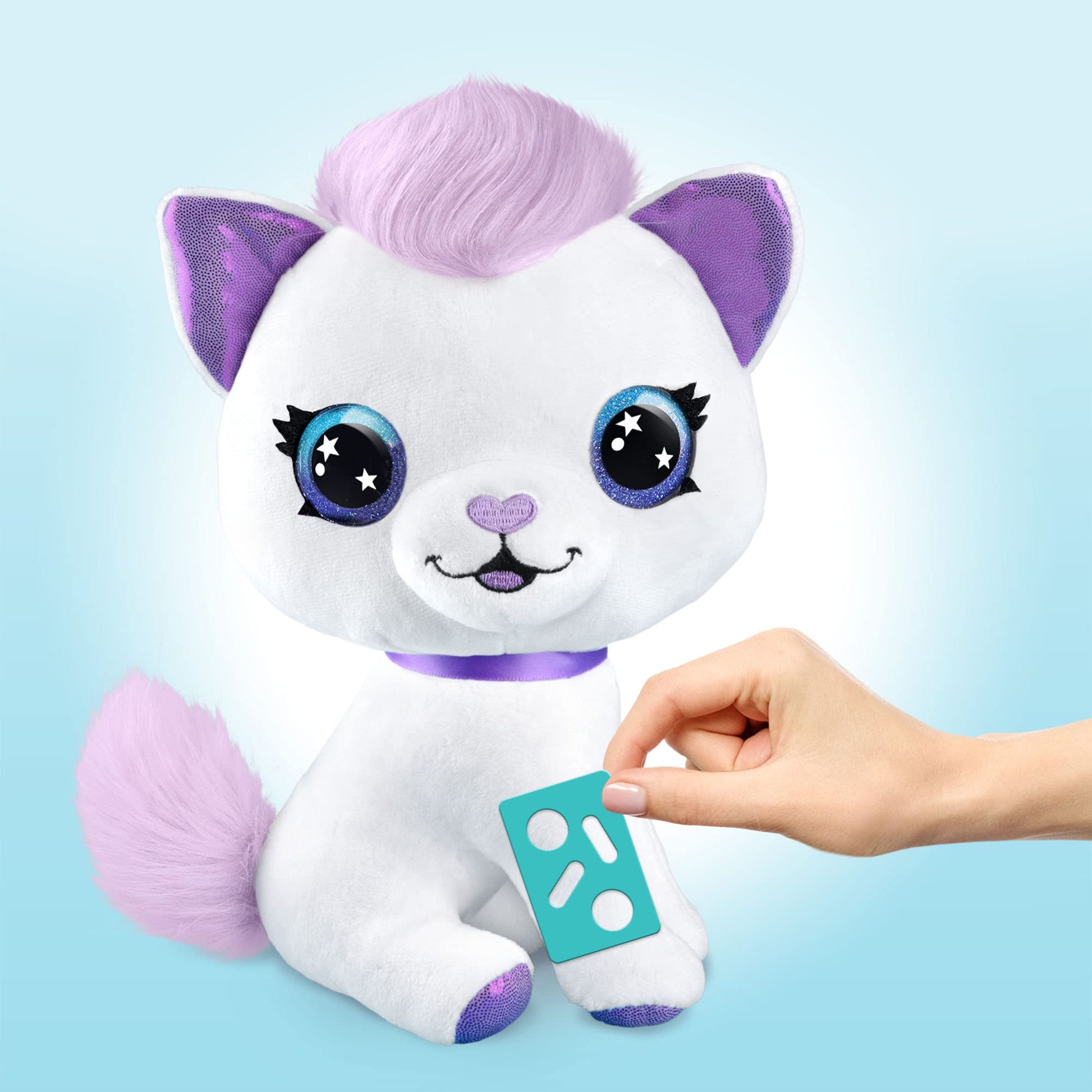 Canal Toys Personalize Airbrush Plush Large Kitty! Decorate, wash, Repeat! Customize Your own Spray Art Plush with Markers, Battery Powered Airbrush