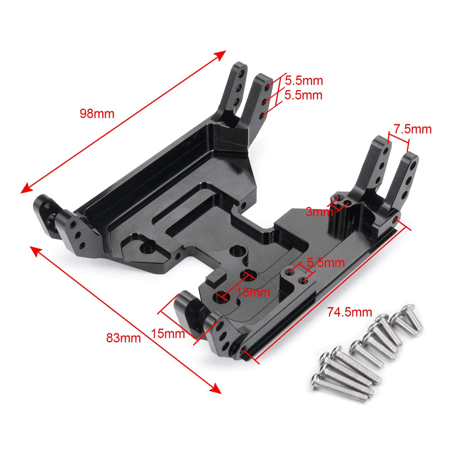 RCLions Aluminum Alloy Center Skid Plate for Axial SCX10 AXI03004(Capra) Upgrades 1/10th RC Crawler Car Accessories