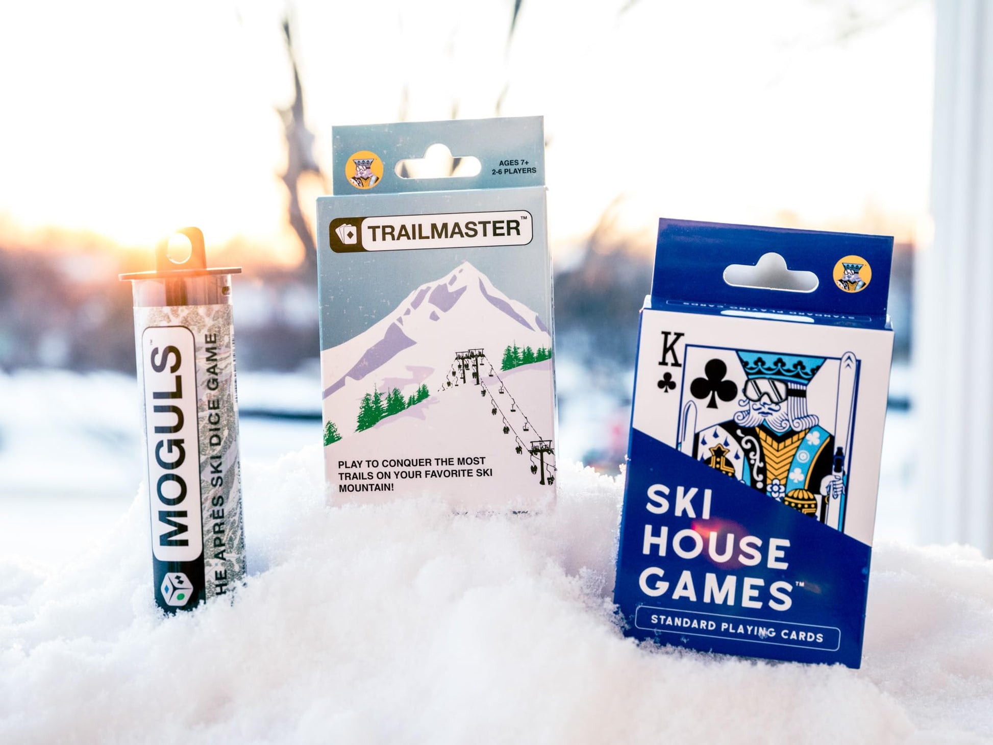 Ski House Games Trailmaster Card Game, Strategic Mountain Trail Building Game for Skiers, Gift for Skiers and Snowboarders, Screen Free Family Game