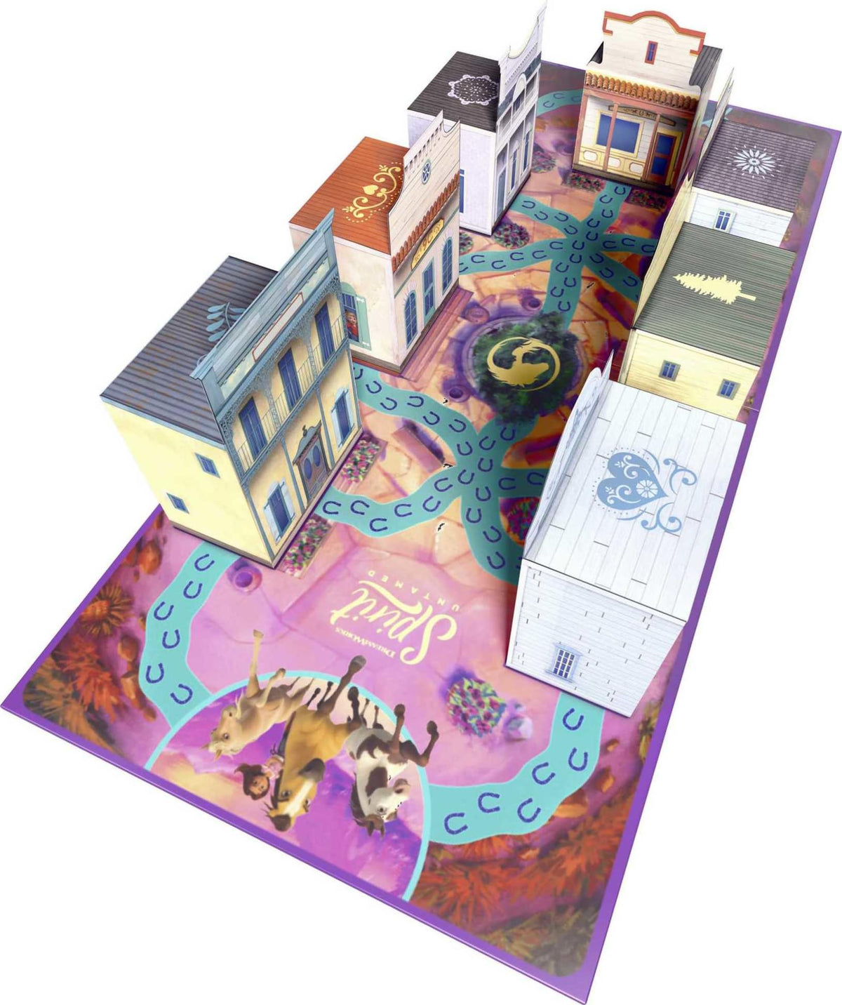 Mattel Games Spirit Hide & Seek Kids Game, Hide-and-Seek Board Game with Mini Horses & Buildings for 2, 3, 4 or 5 Players Ages 5 Years Old & Up