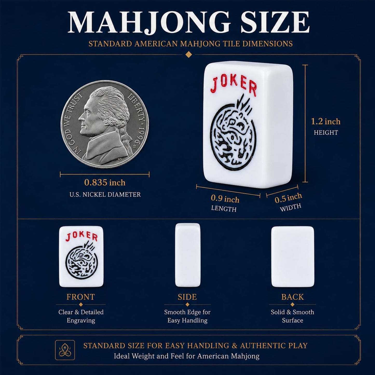 ASONA American Mahjong Tiles Set with Racks
