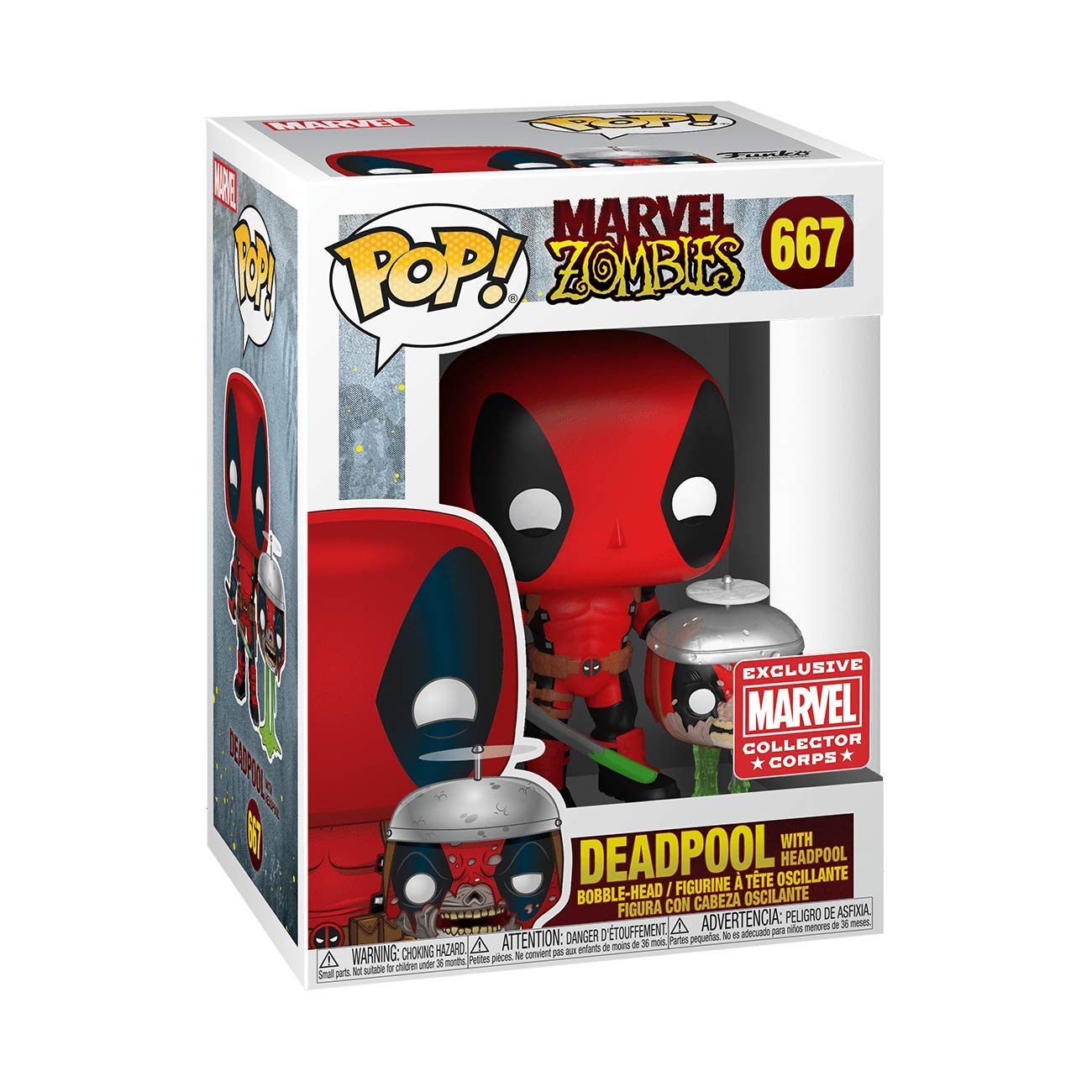 Funko Pop! Marvel Zombies - Deadpool with Headpool #667`