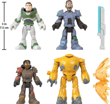 Fisher-Price Imaginext Figure Set Disney and Pixar Lightyear Jr. ZAP Patrol Multipack with Buzz Lightyear Toy for Preschool Kids Ages 3+ Years