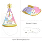 Rainbow Unicorn - Cone Magical Unicorn Happy Birthday Party Hats for Kids and Adults - Set of 8 (Standard Size)