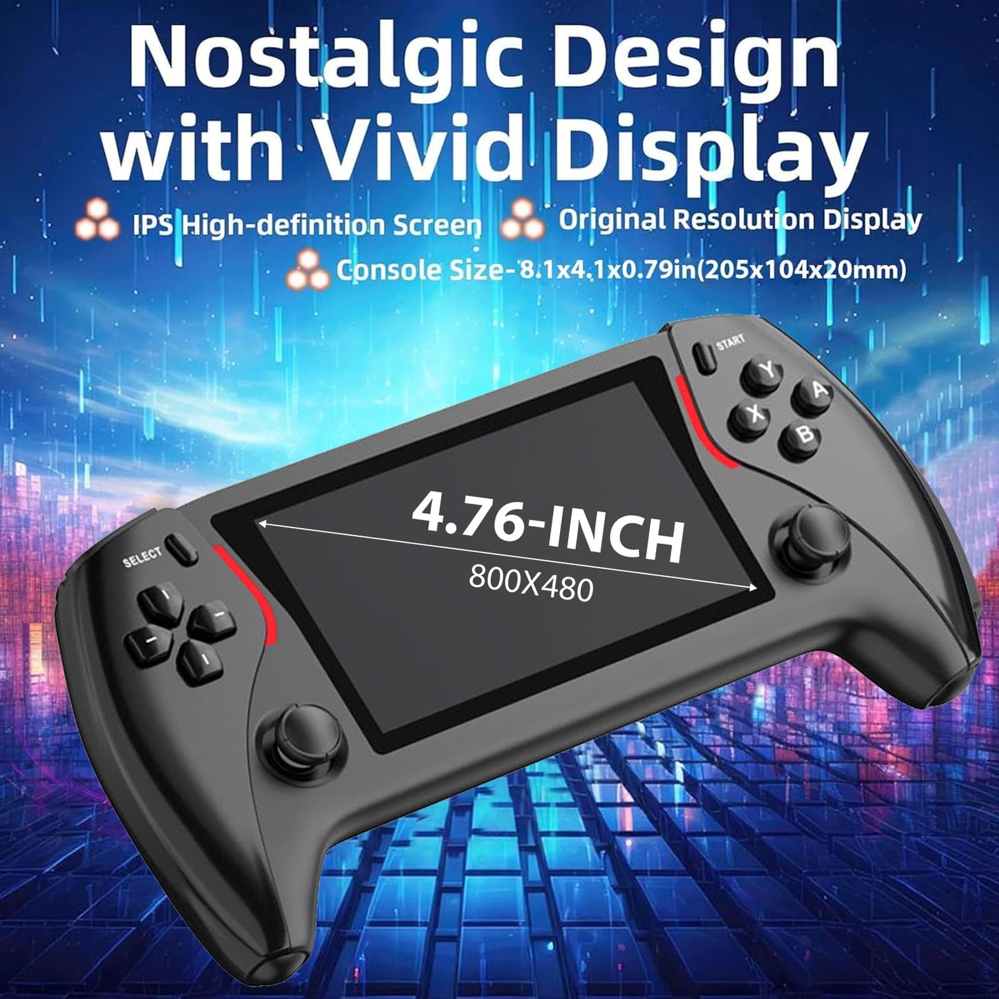 ugtenversi Handheld Video Game Console?4. 3-inch IPS Screen ?Portable Retro Gaming Consle ,Linux System ?64GB,20+ Emulator ,15000+ Games, Emulator