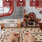 Rnfinewow 3D Puzzles for Adults, Fantasy Land Wooden Marble Run Mechanical Model Building Kits for Adults to Build, Wooden Puzzles Gear Ball Building